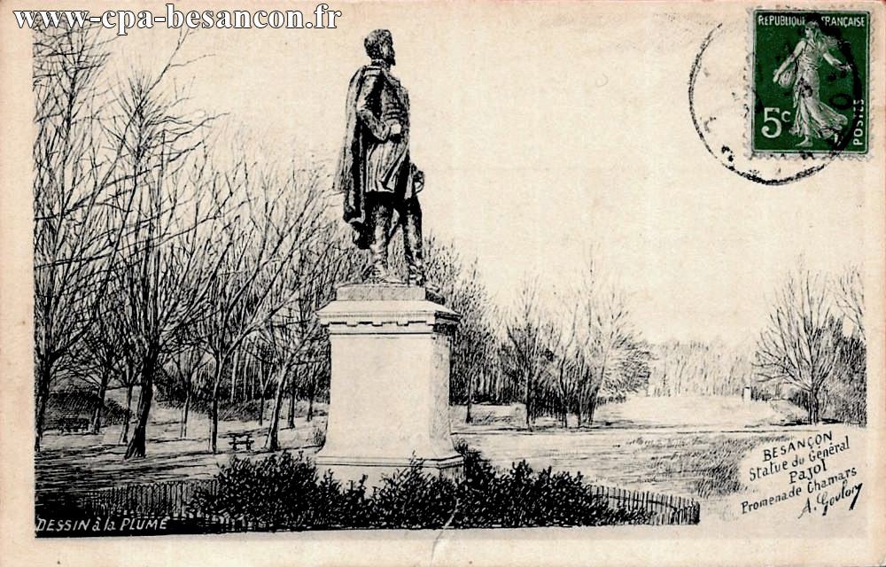 BESANÇON - Statue du Général Pajol - Promenade Chamars